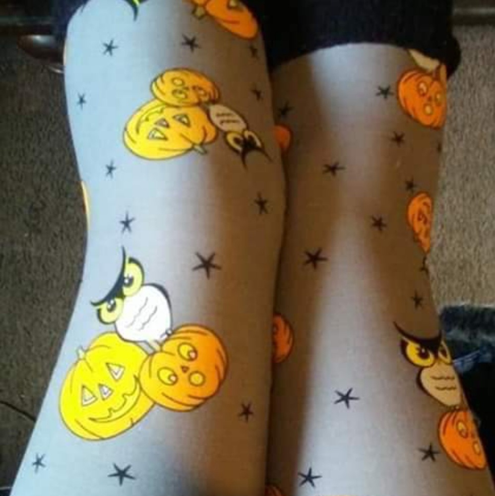 One Size Pumpkin & Owl Leggings